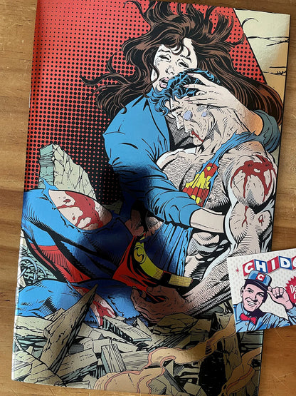 Comic - Superman #75 Death Superman Foil 30th Ann Jurgens
