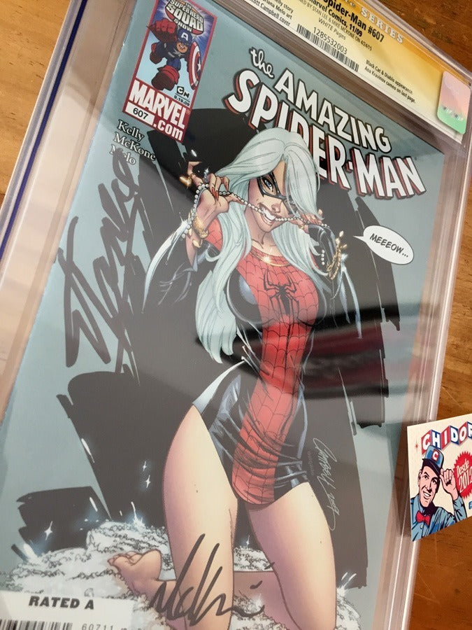 Comic Cgc - Amazing Spider-man #607 Campbell Stan Lee Firma