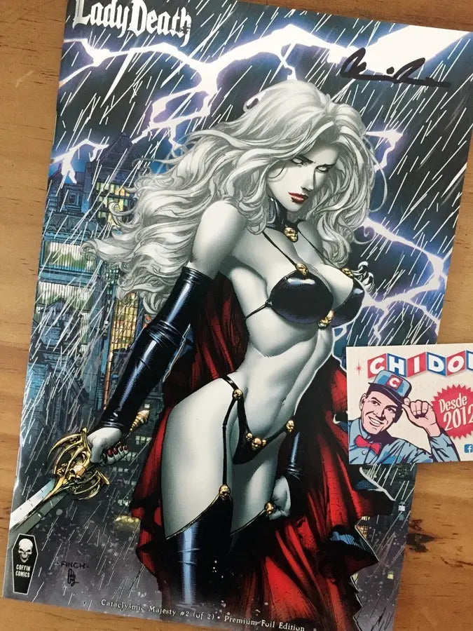 Comic - Lady Death Cataclysmic Majesty 1 Firmacoa Finch Foil