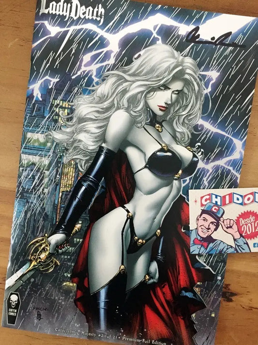 Comic - Lady Death Cataclysmic Majesty 1 Firmacoa Finch Foil