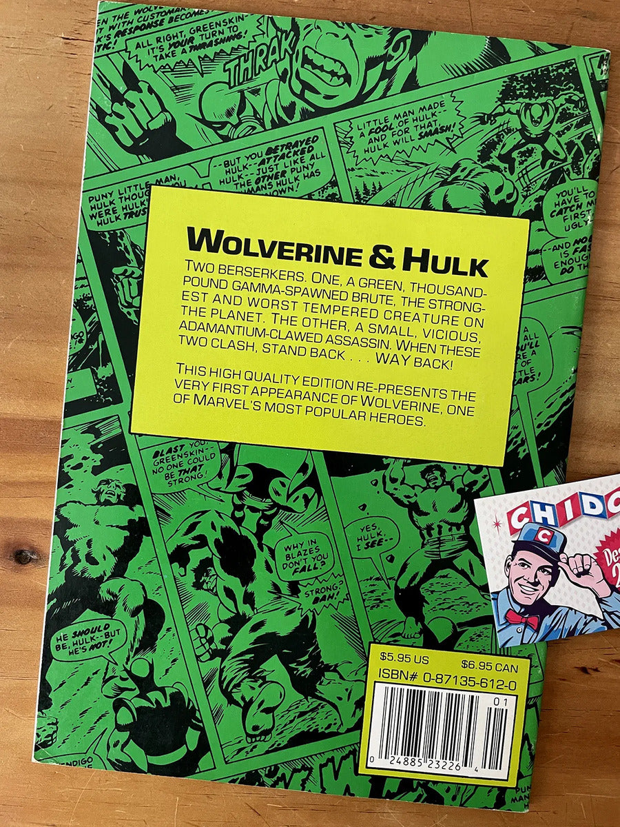 Comic - Wolverine Battles The Incredible Hulk