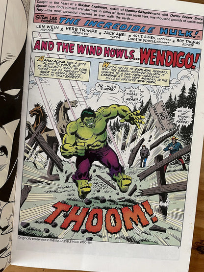 Comic - Wolverine Battles The Incredible Hulk