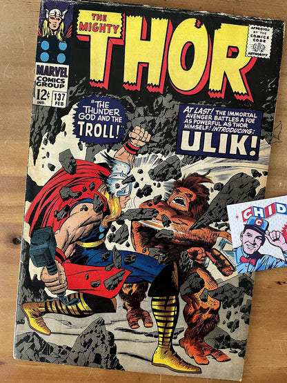 Comic - Mighty Thor #137 Jack Kirby Stan Lee 1966