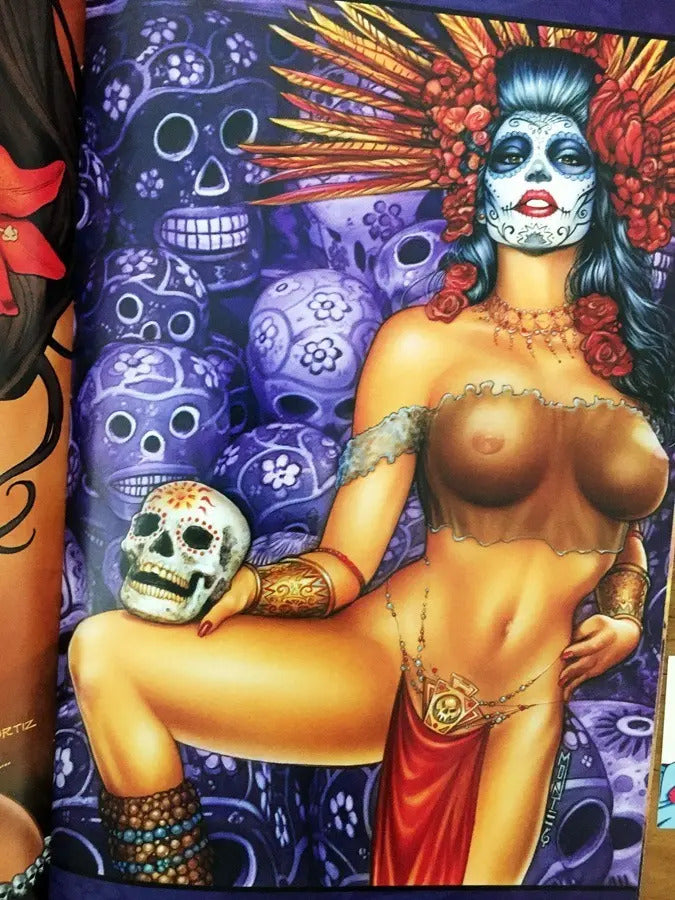 Comic K - Lady Death La Muerta Pin Ups Sketch Firma Pulido