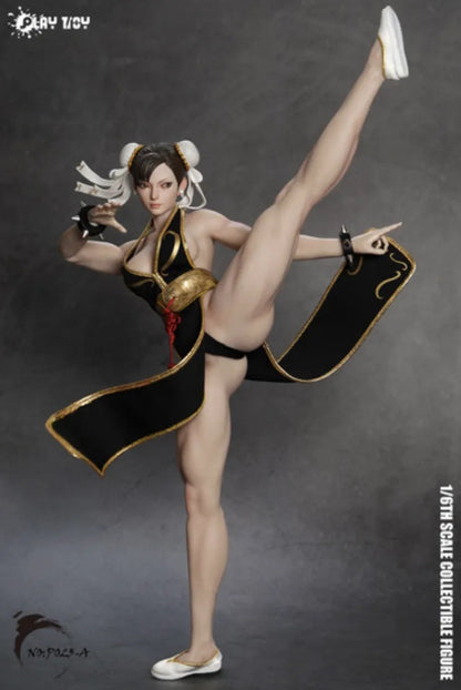 Figura - Chun-li Street Fighter Traje Negro P023-a Play Toy