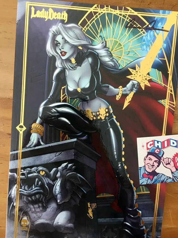 Comic - Lady Death Chaos Rule #1 Premium Gold Scott Campbell
