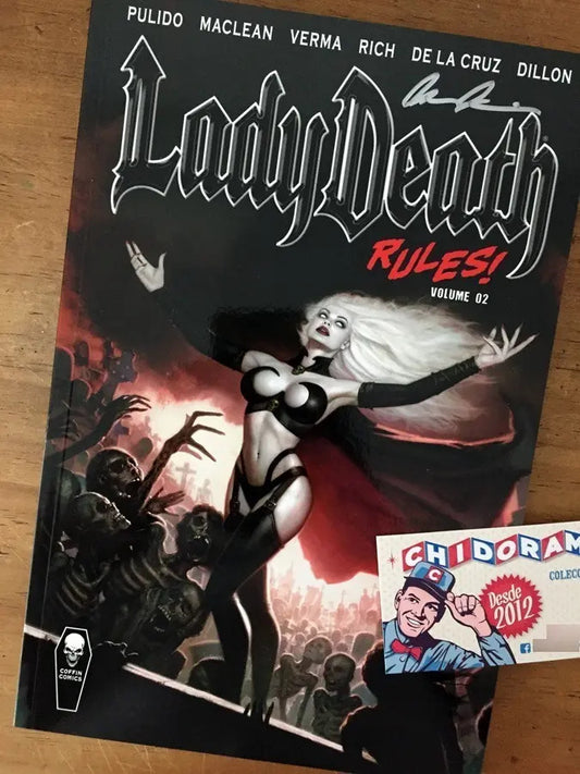 Comic - Lady Death Rules #1 Firma Coa Pulido Tp