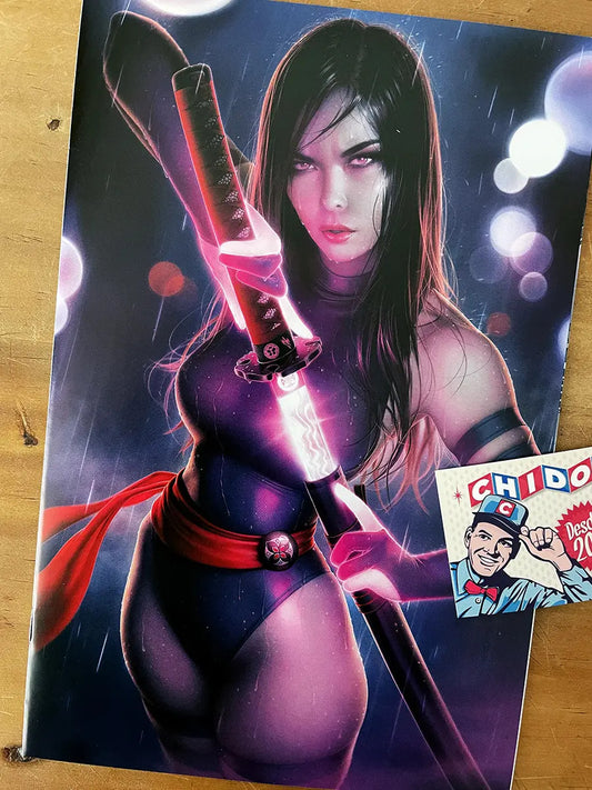 Comic - Psylocke #1 Warren Louw Exclusive Purple Virgin Coa