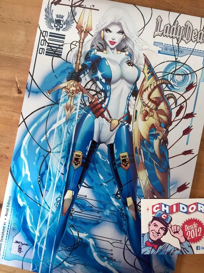 Comic - Lady Death Nightmare Symphony #1 Metal Tyndall Coa