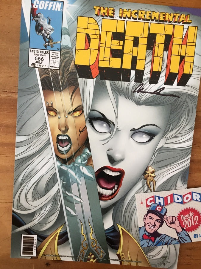 Print - Mini Print Lady Death Hulk Wolverine Firmada Coa