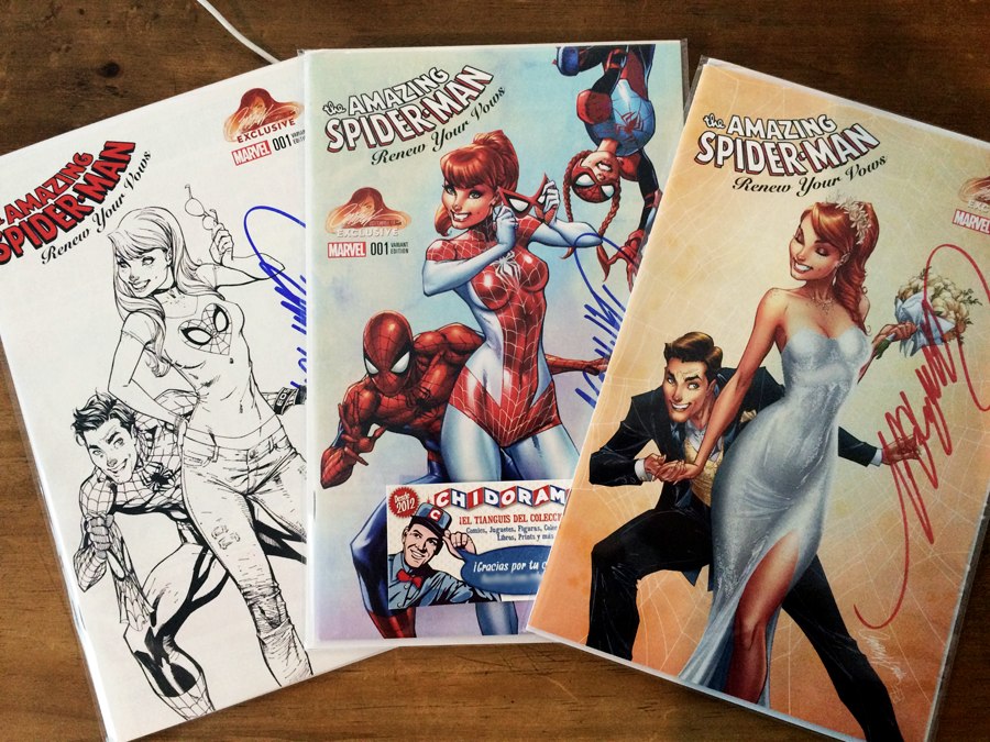 Comic Set - Spider-man Renew Your Vows #1 Campbell Firmado