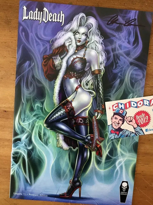 Comic - Lady Death Lingerie #1 Premiere Firmada Pulido Coa