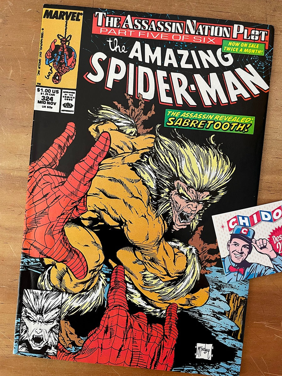 Comic - Amazing Spider-man #324 Todd Mcfarlane Sabretooth