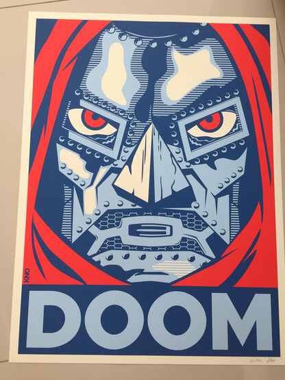 Cuadro De Autor - Litografía Print Dr Doom Marvel Firmada