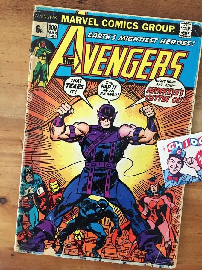 Comic - Avengers #109 1973 Hawkeye