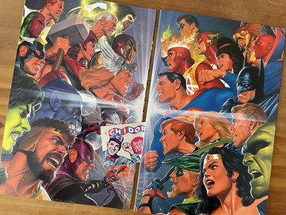 Comic Set - Avengers Vs Jla #4 Alex Ross Connecting Batman