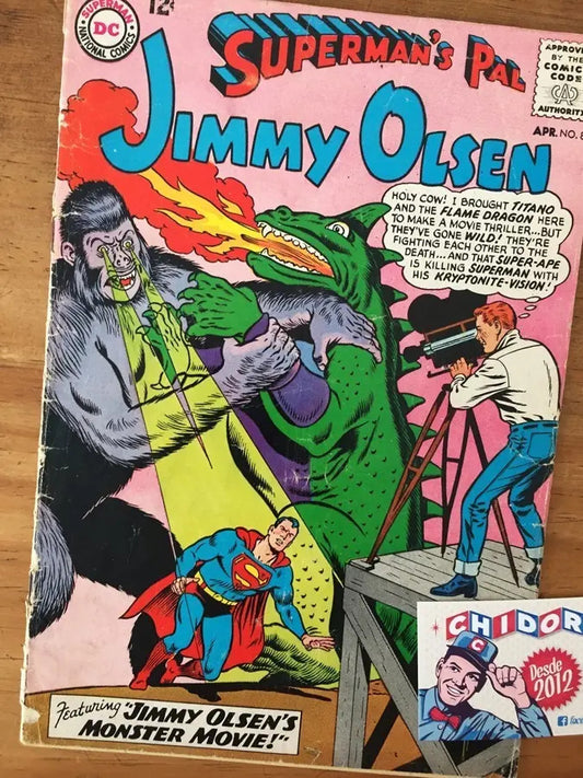 Comic - Jimmy Olsen #84 Superman Godzilla Vs King Kong