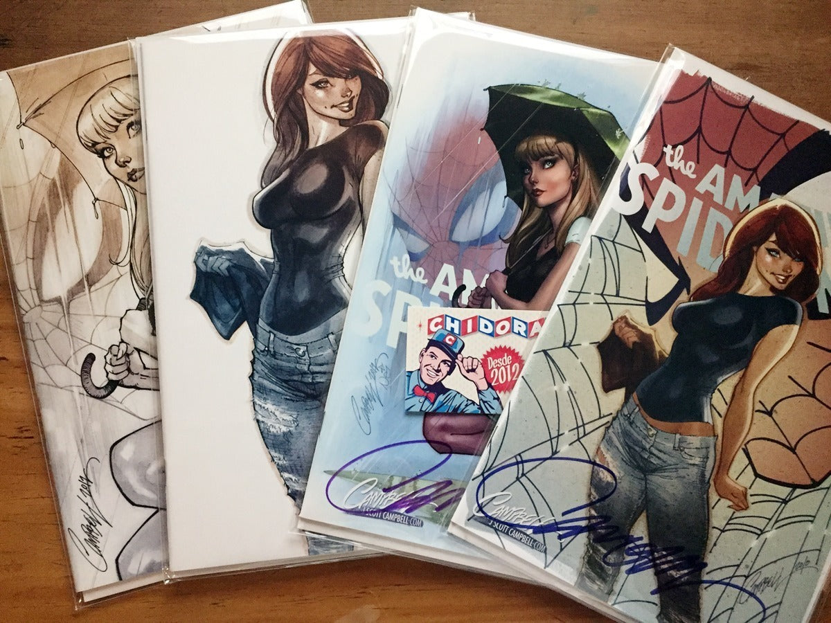 Comic Set - Amazing Spider-man #14 Scott Campbell Firmado Mj