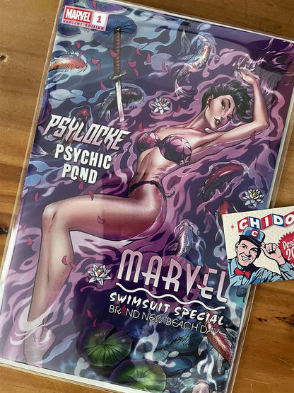 Comic - Marvel Swimsuit Beach Day Campbell Psylocke Variant
