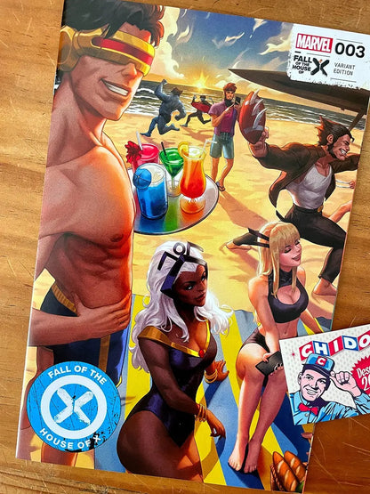 Comic Set - X-men #3 Ejikure Connecting Set Rogue Beach Jean