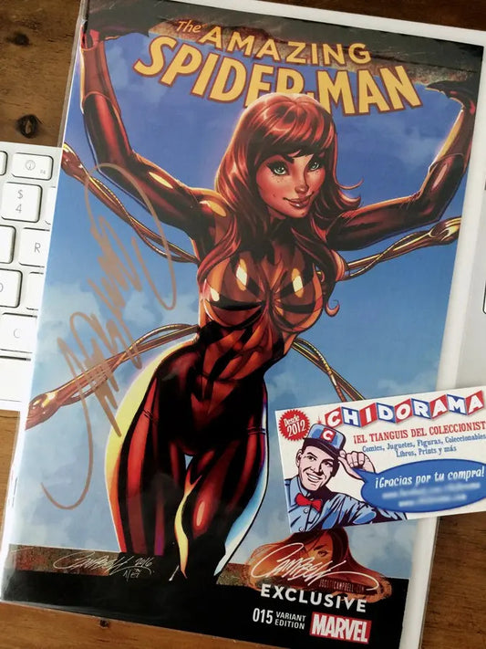 Comic - Amazing Spider-man #15 Color Campbell Firma Mj Iron