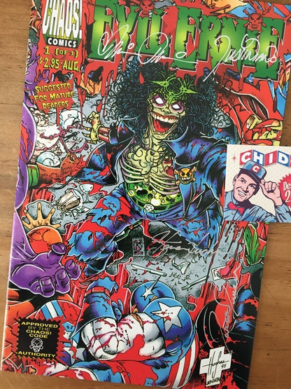 Comic - Evil Ernie Vs The Super Heroes Firmado Steven Hughes