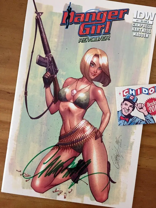Comic - Danger Girl Revolver #1 Campbell Abby Color Firmada