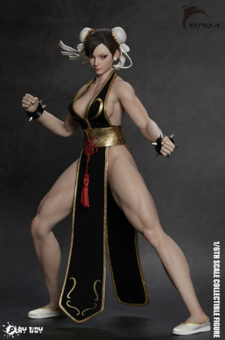 Figura - Chun-li Street Fighter Traje Negro P023-a Play Toy