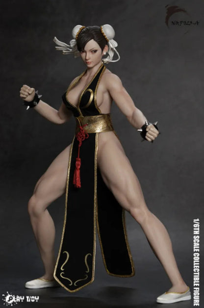 Figura - Chun-li Street Fighter Traje Negro P023-a Play Toy