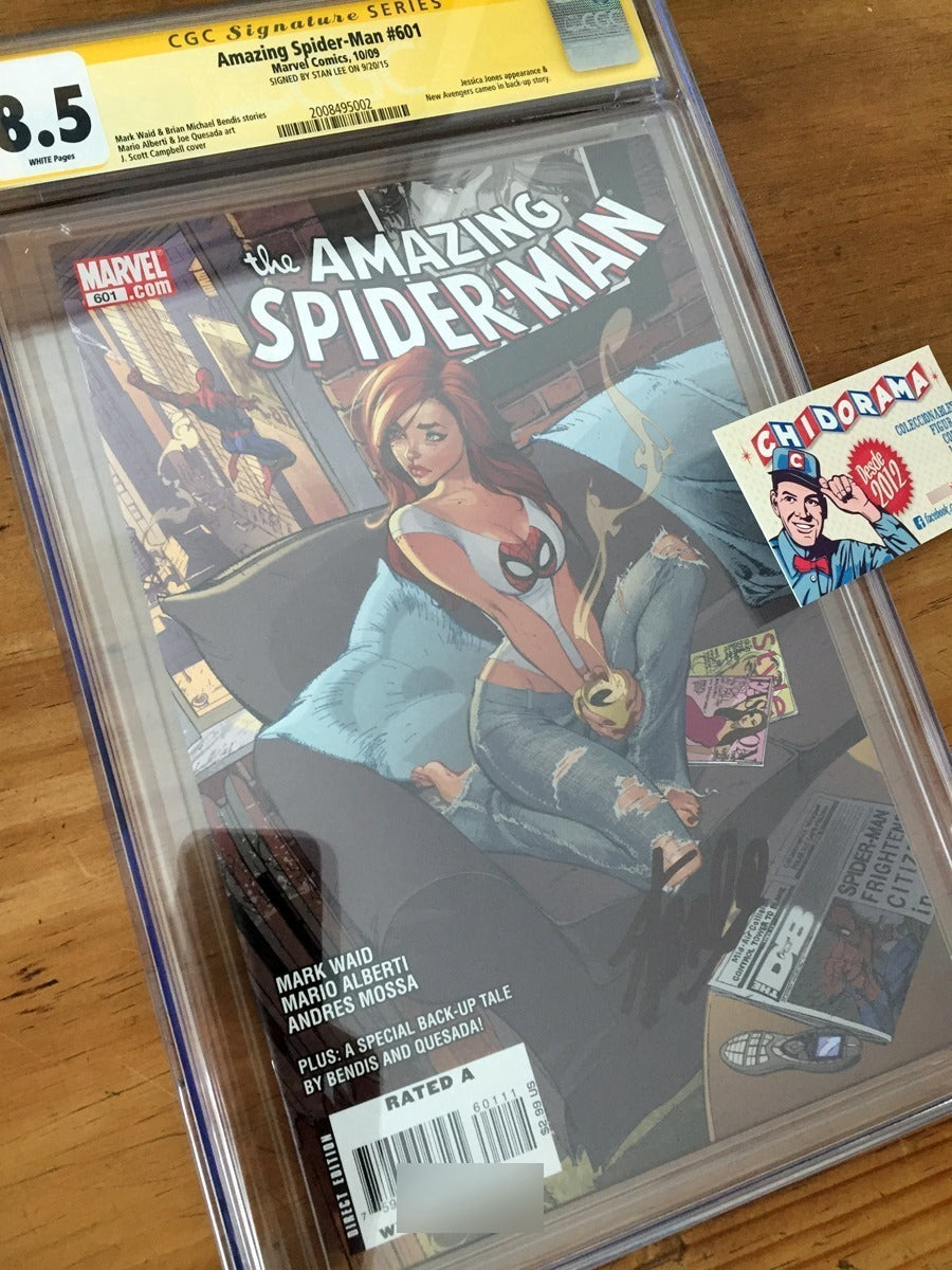 Comic - Amazing Spider-man #601 Stan Lee Firma Campbell Cgc