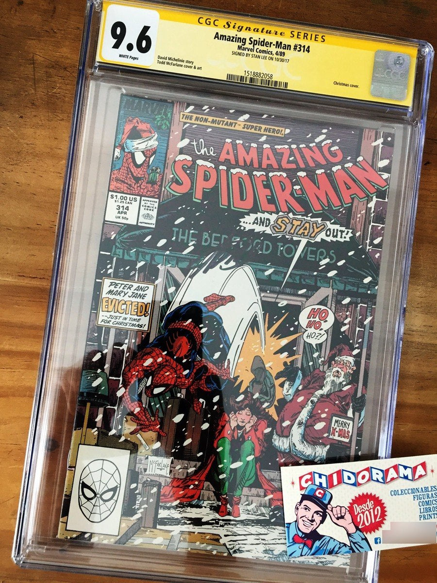Comic Cgc - Amazing Spider-man 314 Mcfarlane Stan Lee Xmas