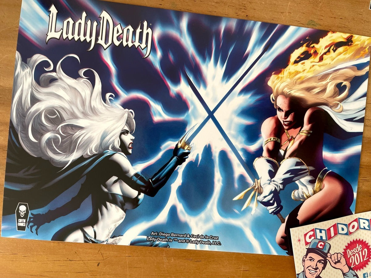 Print - Mini Print Lady Death Horizontal Attack