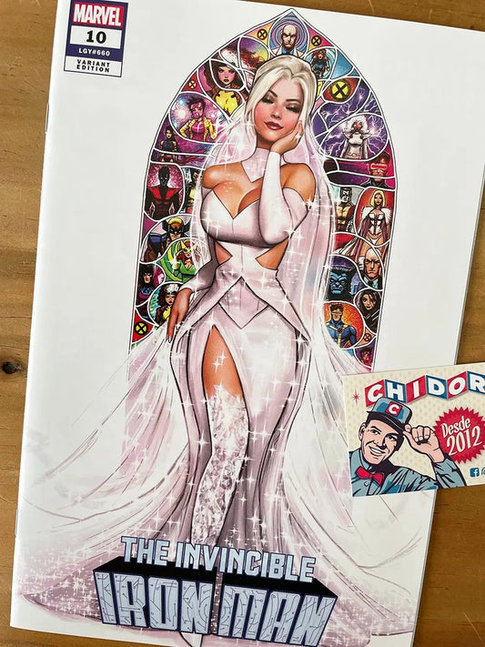 Comic - Invincible Iron Man #10 Szerdy Emma Frost Boda Sexy