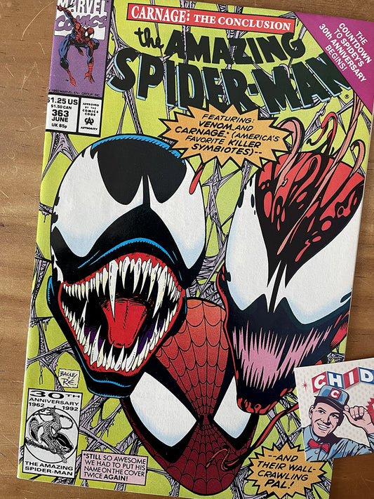 Comic - Amazing Spider-man #363 Mark Bagley Carnage Venom
