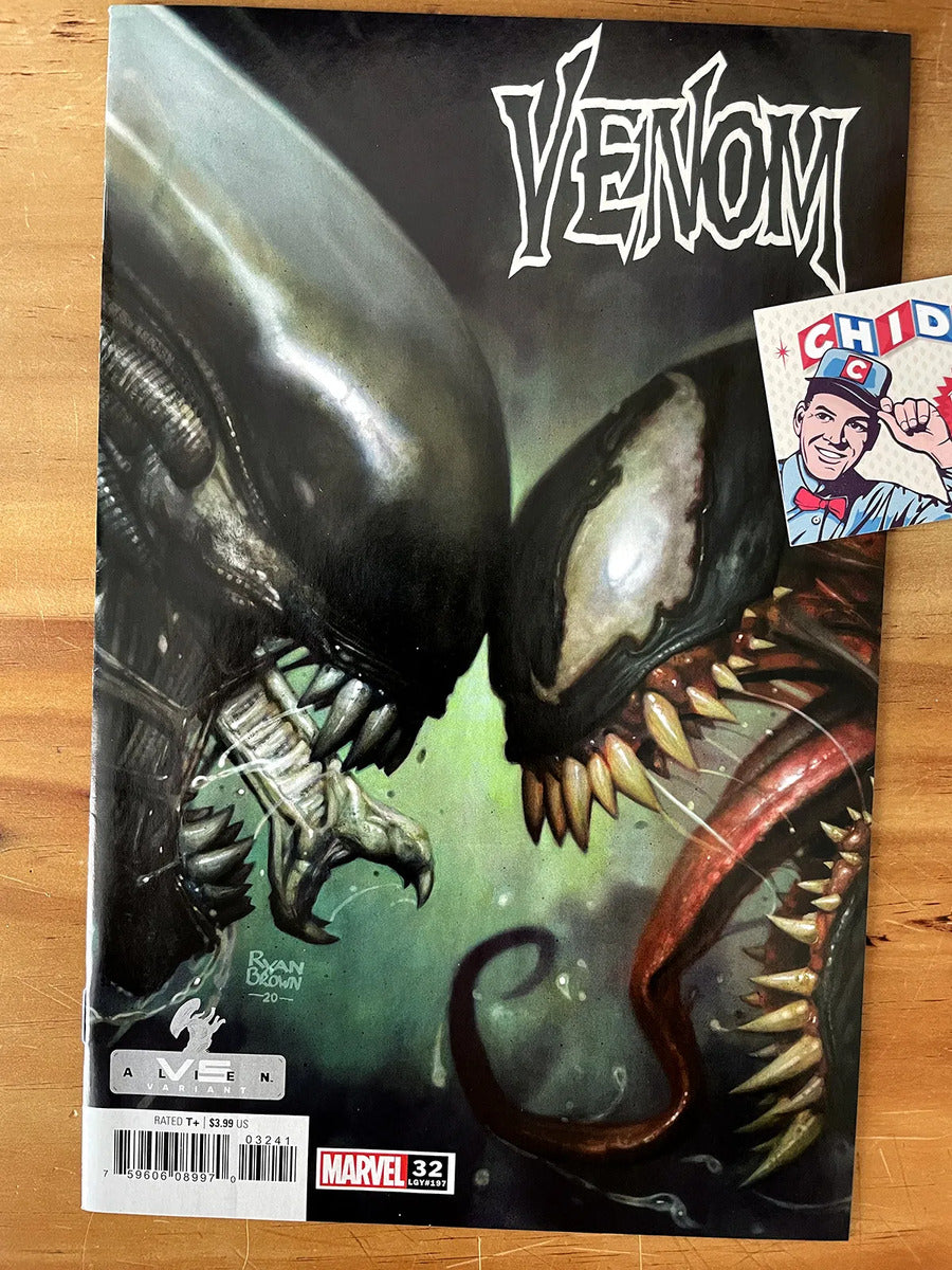 Comic - Venom #32 Alien Vs Venom Xenomorph Ryan Brown Cover