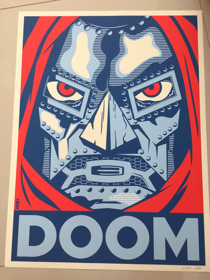 Cuadro De Autor - Litografía Print Dr Doom Marvel Firmada