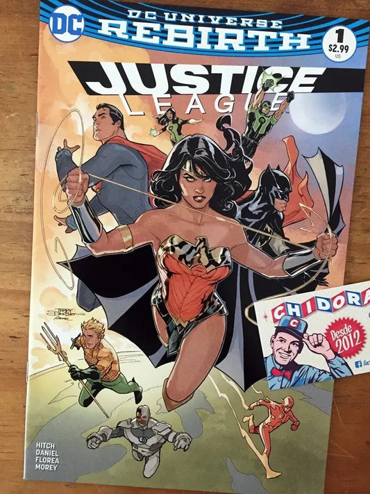 Comic - Justice League Rebirth #1 Midtown Terry Dodson Cover