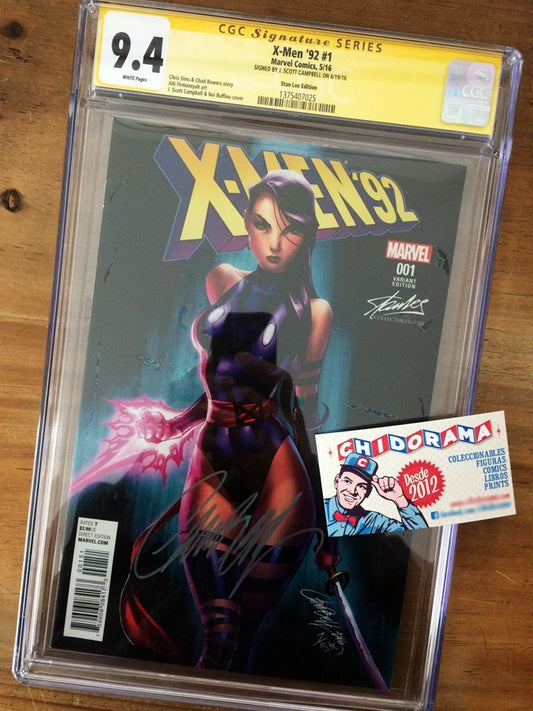 Comic Cgc - X-men 92 #1 Stan Lee Grade 9.4 Firmado Campbell