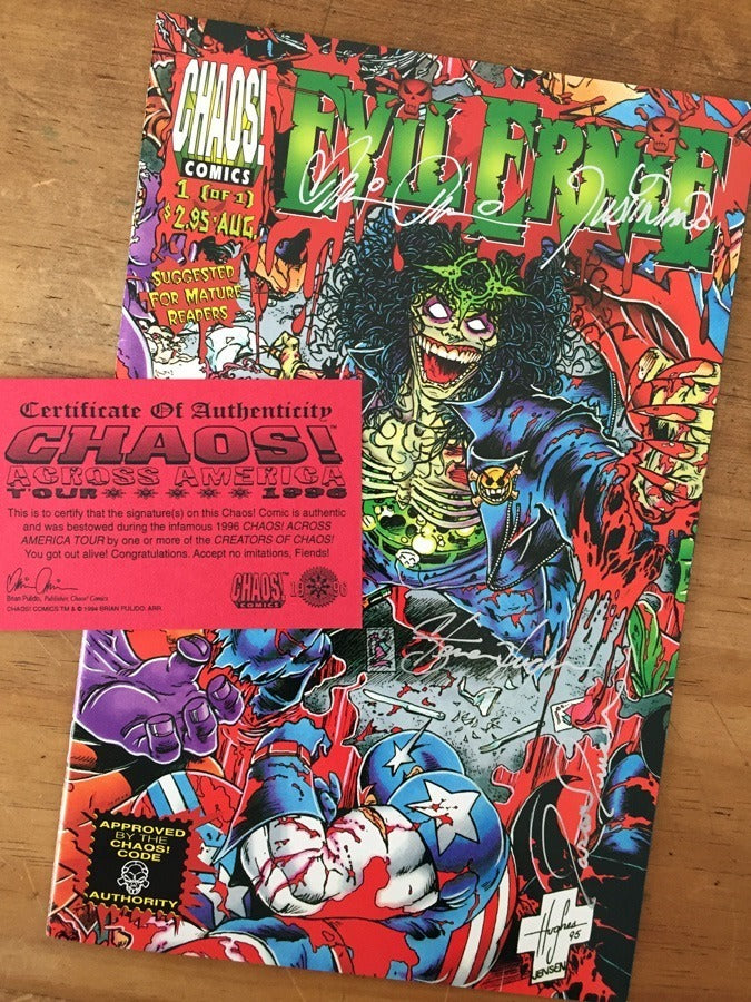 Comic - Evil Ernie Vs The Super Heroes Firmado Steven Hughes