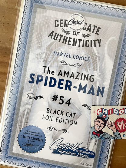 Comic - Amazing Spider-man #54 Foil Black Cat Firma Campbell