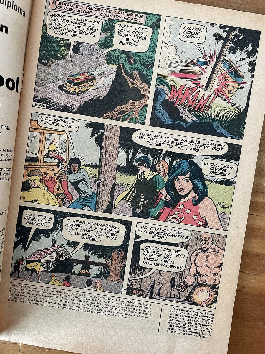 Comic - Teen Titans #37 1972 Robin Wonder Girl