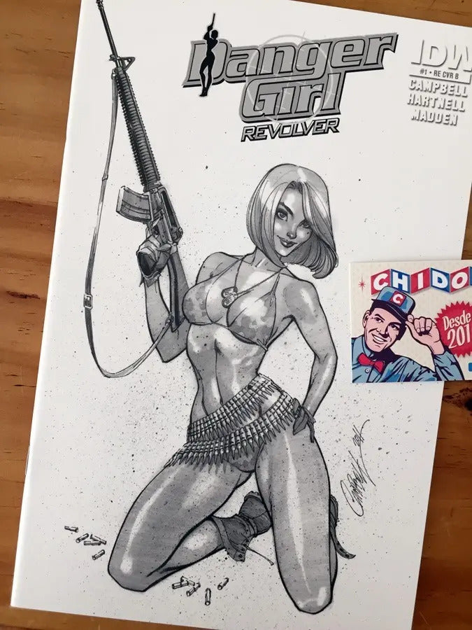 Comic - Danger Girl Revolver #1 Campbell Abby Sketch