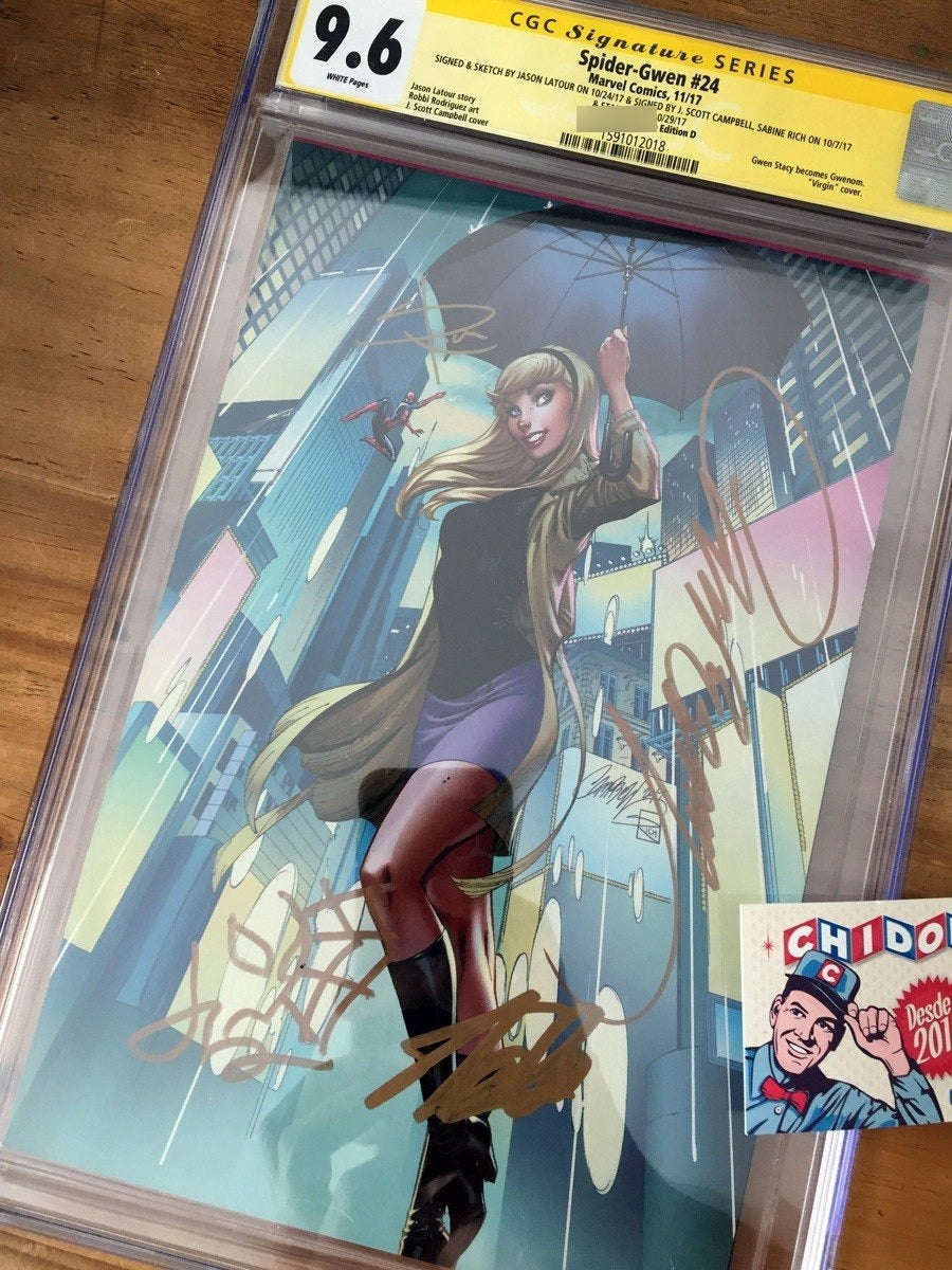 Comic Cgc - Spider-gwen #24 Scott Campbell Stan Lee Firmado
