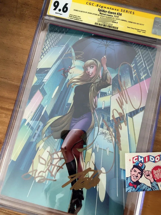 Comic Cgc - Spider-gwen #24 Scott Campbell Stan Lee Firmado