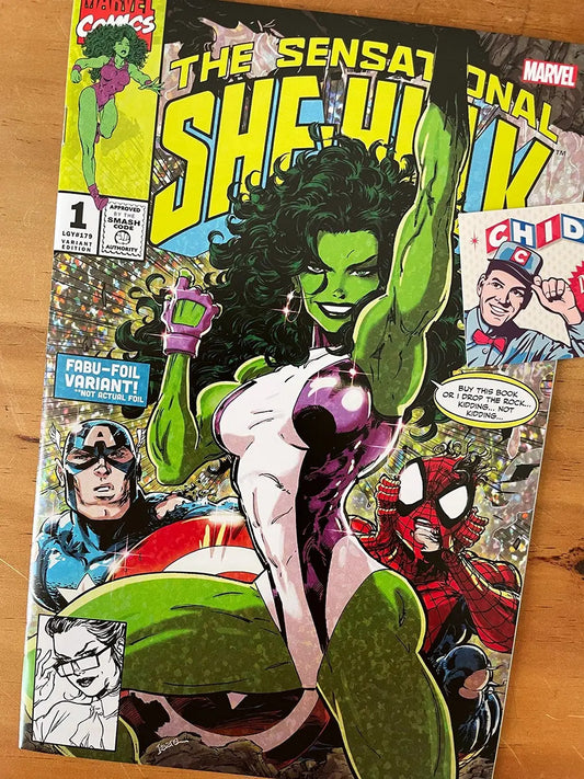 Comic - Sensational She-hulk #1 Kaare Andrews Spidey Sexy