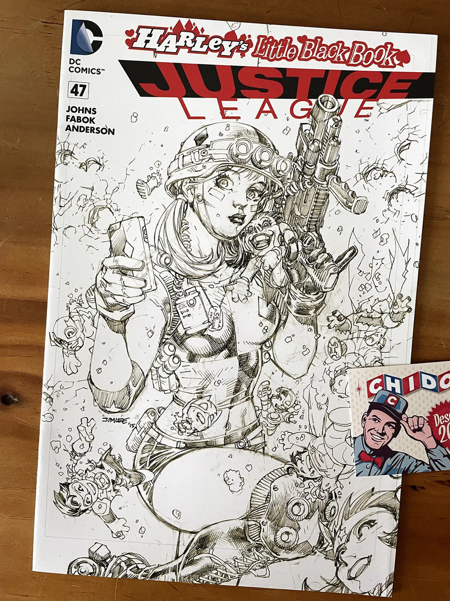 Comic - Justice League #47 Harley Quinn Jim Lee Sketch