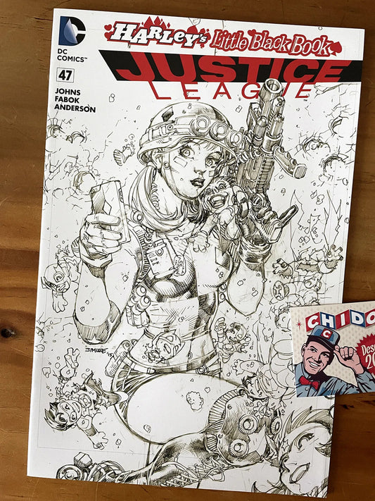 Comic - Justice League #47 Harley Quinn Jim Lee Sketch