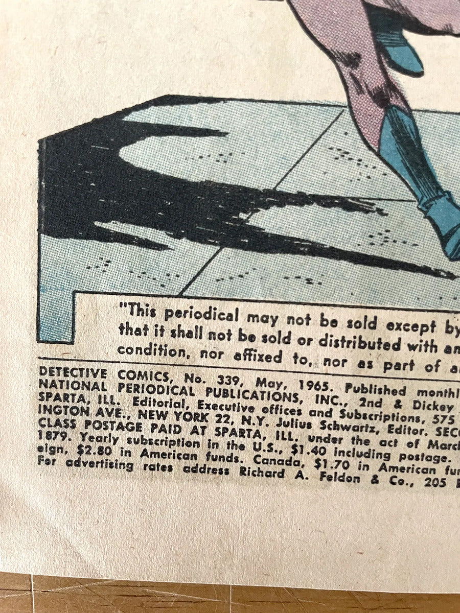 Comic - Detective Comics #339 Infantino Batman Robin 1965