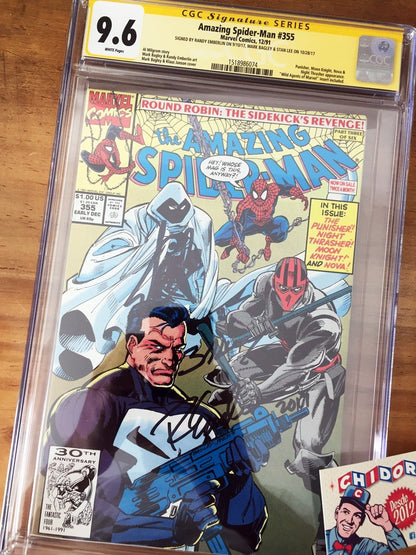 Comic Cgc - Amazing Spider-man #355 Stan Lee Bagley Firma
