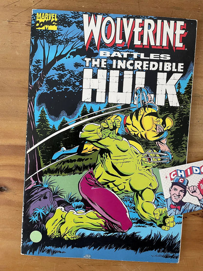Comic - Wolverine Battles The Incredible Hulk